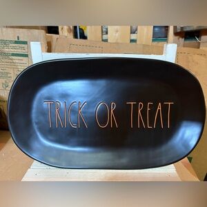 Rae Dunn Black Trick or Treat Serving Tray